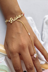Butterfly and Unicorn Haath Phool 7 grams, 18KT Gold