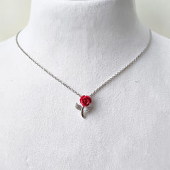 Rose Bloom Necklace 3.33 Grams, Silver