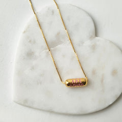 You Are Loved Personalised Necklace 5 Grams, 18KT Gold