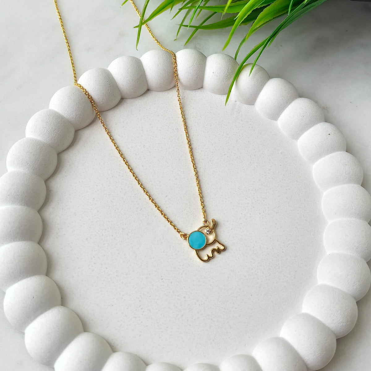 Elephant Charm Necklace 2.62 Grams, Silver