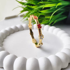 Butterfly Garden Baby Kada Single Piece 8.9 Grams, Silver