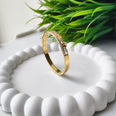 Starry Gleam Gold-Plated Baby Kada Single Piece 9.57 Grams, Silver