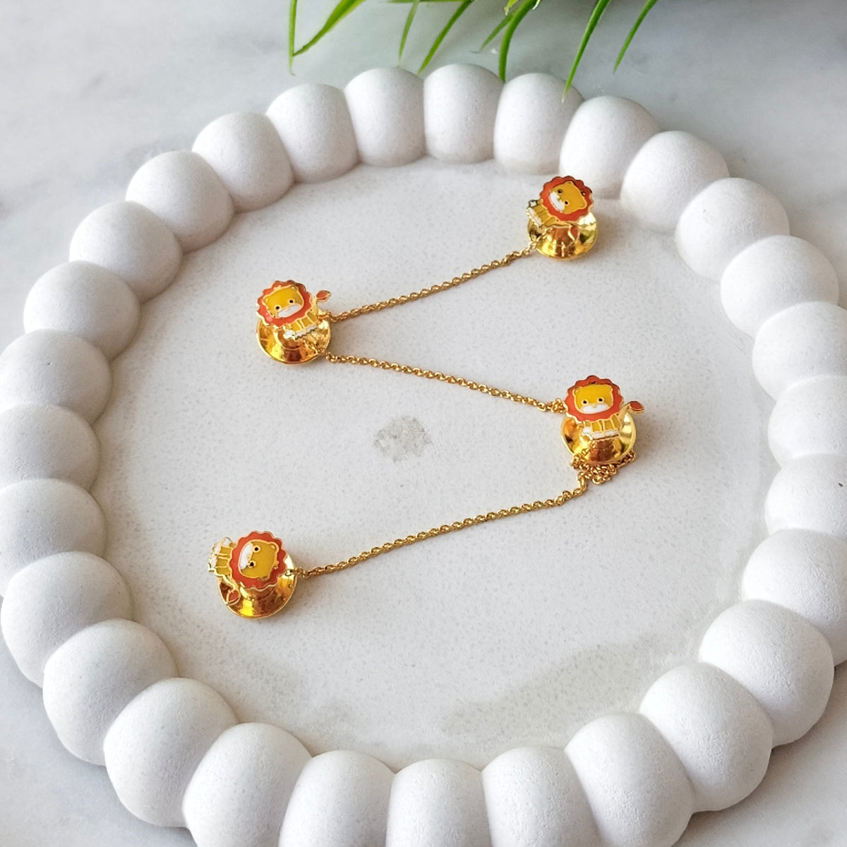 Lion King Kurta Buttons 6.1 grams, Silver