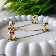 Football Enamel Kurta Buttons 8.34 grams, Silver