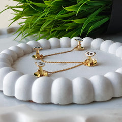 Panda Pals Kurta Buttons 5.67 grams, Silver