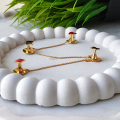 Card Suits Kurta Buttons 5.13 grams, Silver