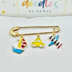 Transport Theme Pin 3 Grams, 18KT Gold