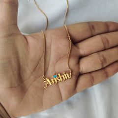 Royal Charm Name Necklace  5 Grams, 18KT Gold