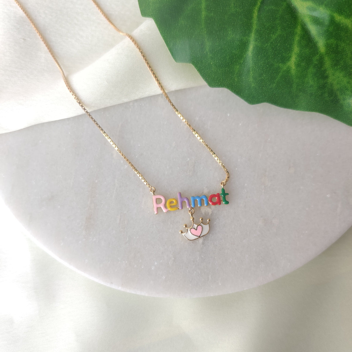 Personalised Royal Heart Necklace 5 Grams, 18KT Gold