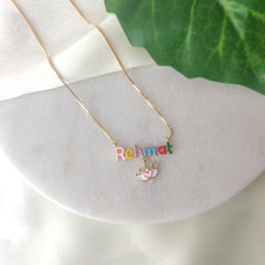 Personalised Royal Heart Necklace 5 Grams, 18KT Gold