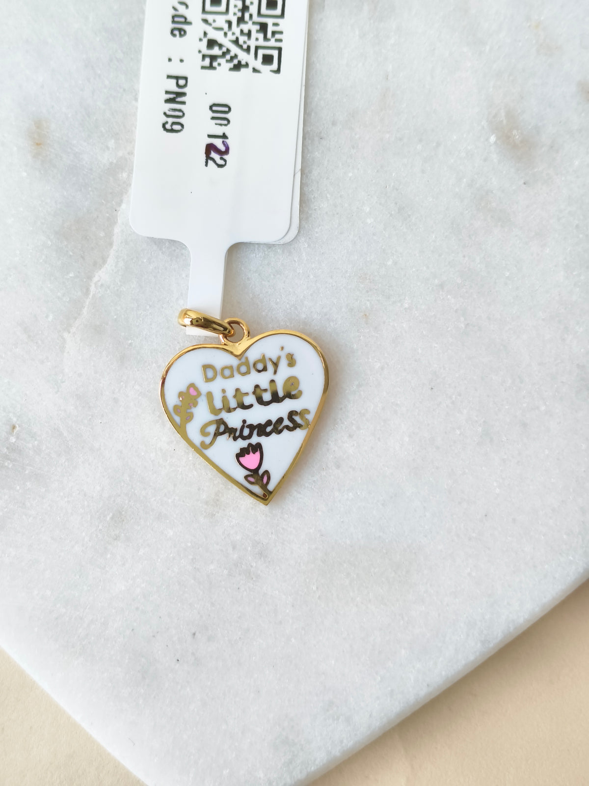 Daddy Little Princess Pendant 1.86 Grams, 18KT Gold