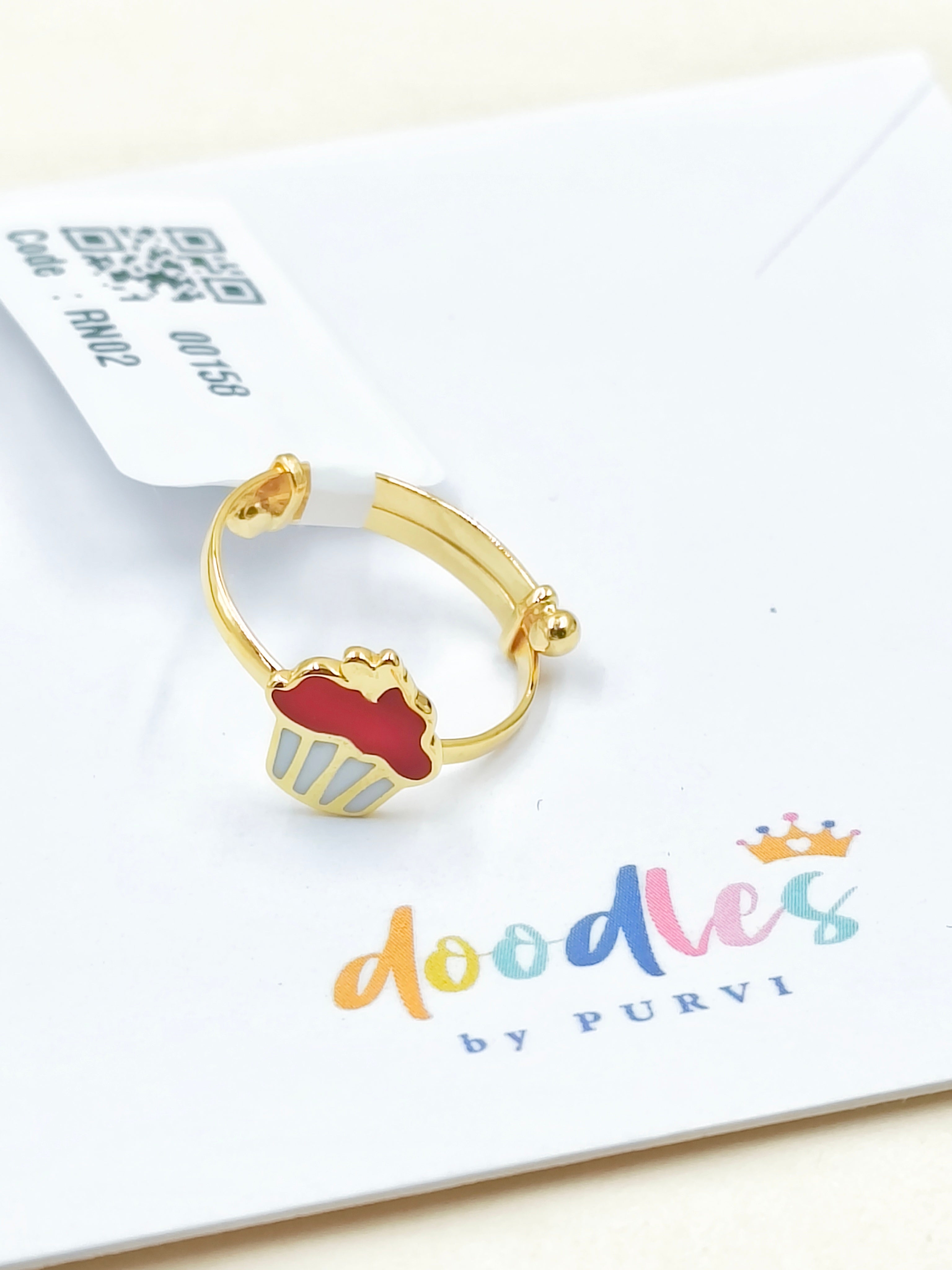 Cupcake Ring 1.44 Grams, 18KT Gold