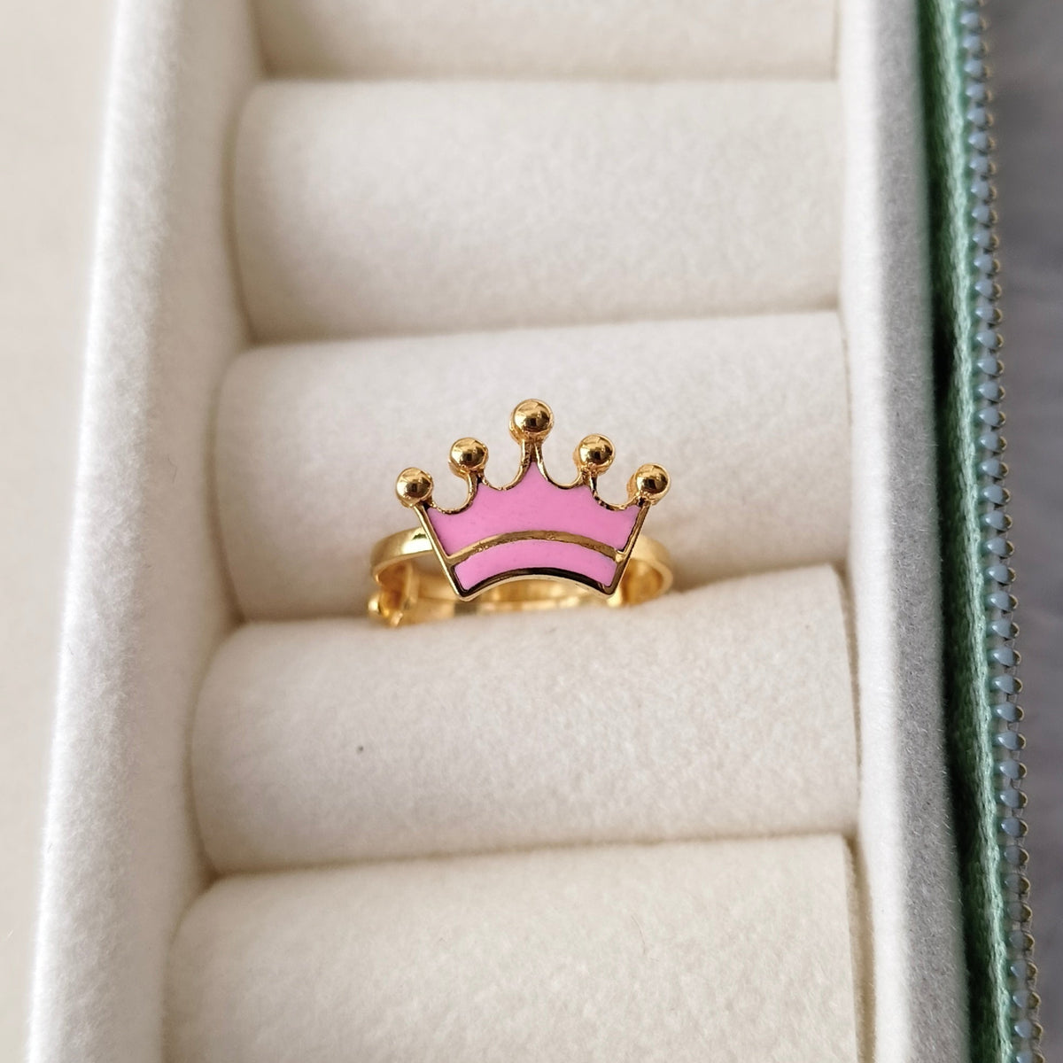 Princess Crown Ring (Pink) Grams, 18KT Gold – Doodles by Purvi