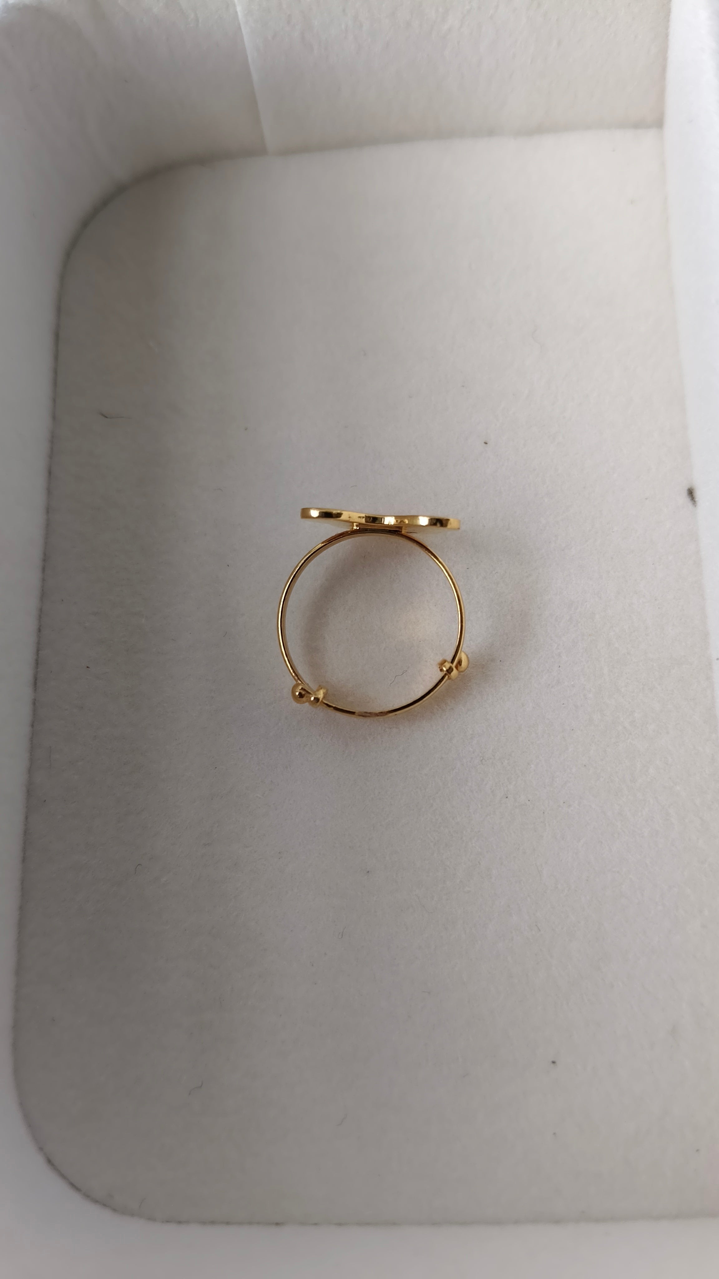 Princess Carriage Ring 1.52 Grams, 18KT Gold