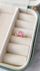 Princess Carriage Ring 1.52 Grams, 18KT Gold