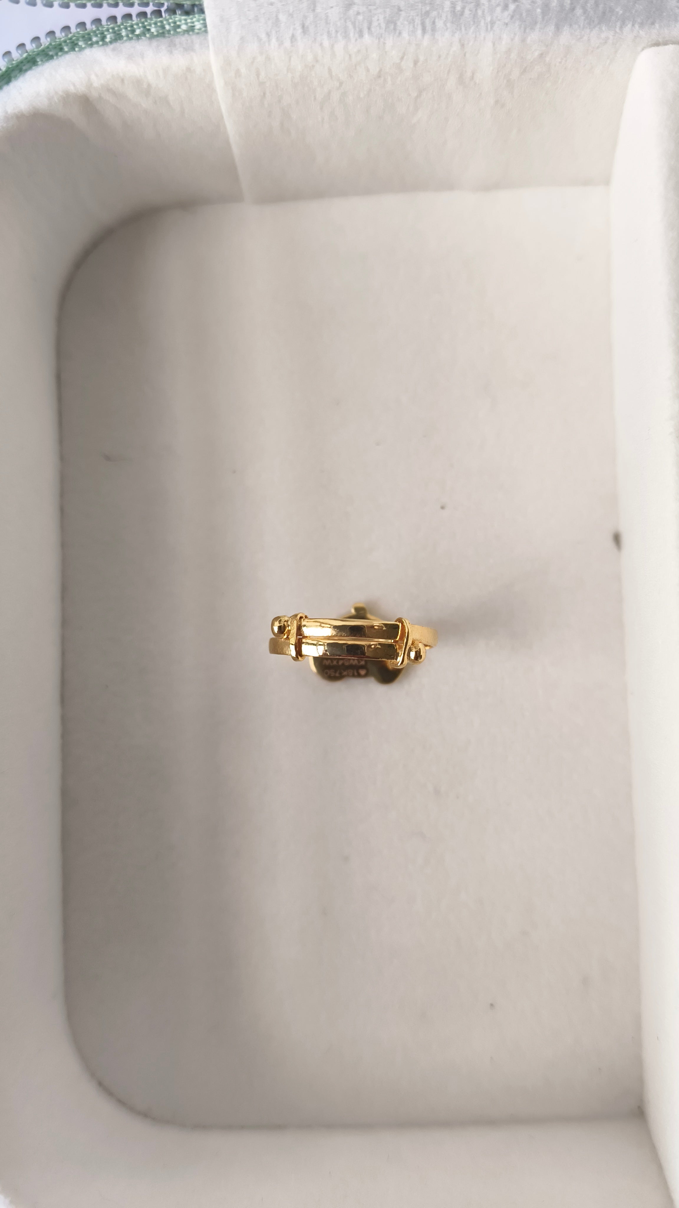 Blue Elephant Ring 1.24 Grams, 18KT Gold