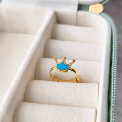Royal Crown Ring 1.14 Grams, 18KT Gold