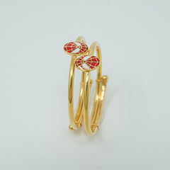 Ultimate Spiderman Face Charm Adjustable Kada 18 kt Gold 4.39 grams per piece