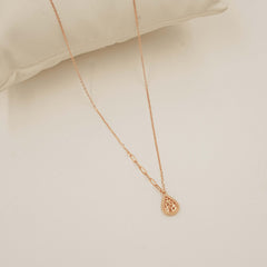 Rose Droplet Necklace 1.5 Grams, 18kt Gold