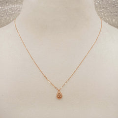 Rose Droplet Necklace 1.5 Grams, 18kt Gold