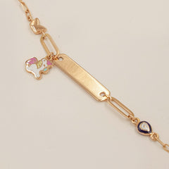 Unicorn Dreams Bracelet 2.85 Grams, 18KT Gold