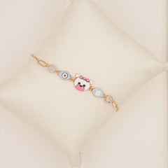 Teddy Charm Bracelet 3.88 Grams, 18KT Gold