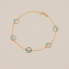 Ocean Glow Bracelet 1.84 Grams, 18KT Gold