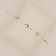 Ocean Glow Bracelet 1.84 Grams, 18KT Gold