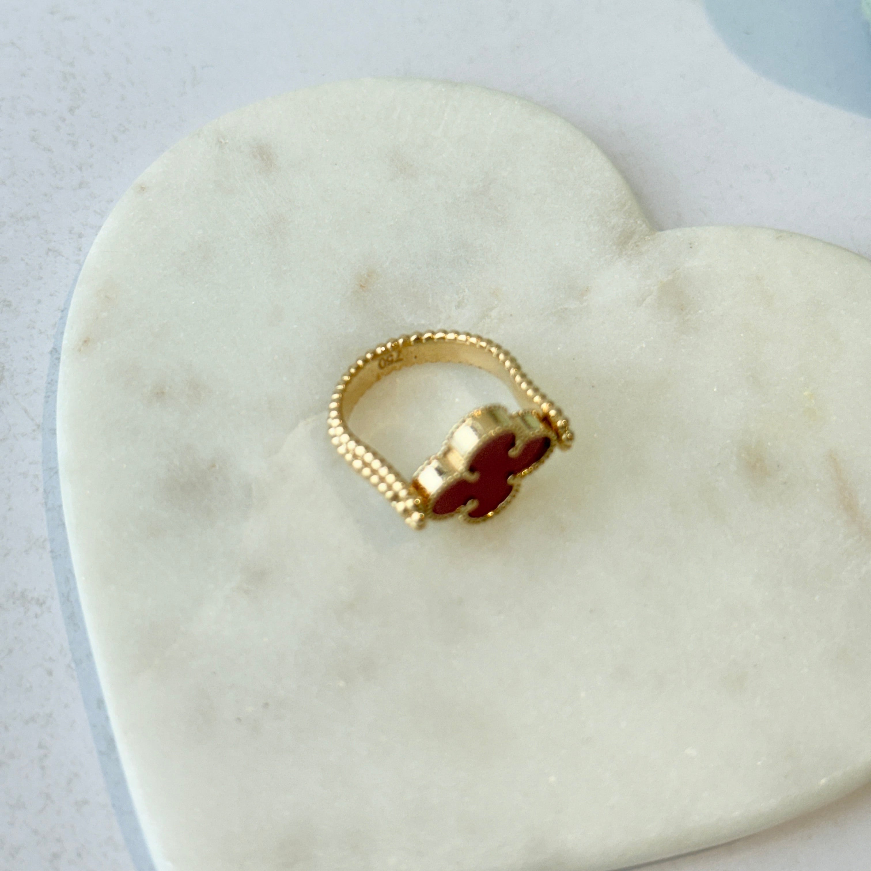 Van-cleef Red Ring 6.36 Grams , 18KT Gold