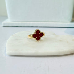 Van-cleef Red Ring 6.36 Grams , 18KT Gold