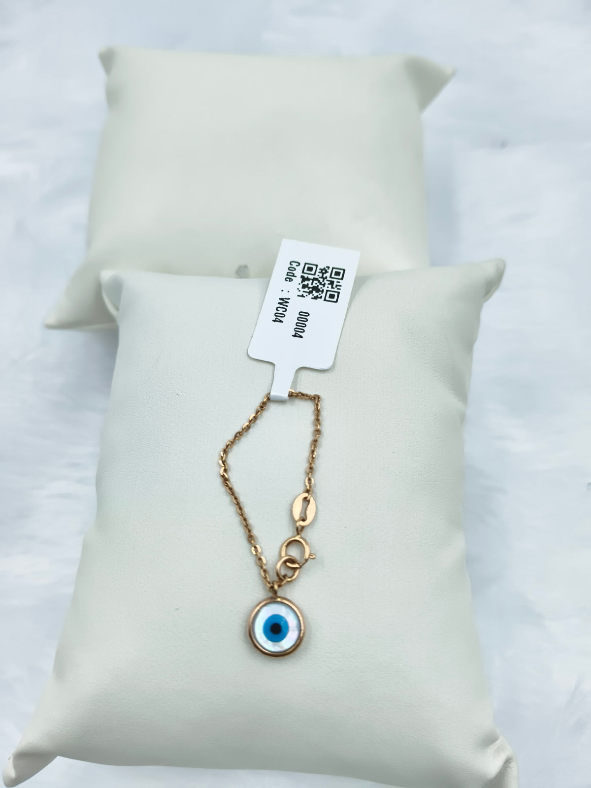 Evil Eye Watch Charm 1 Grams, 18KT Gold