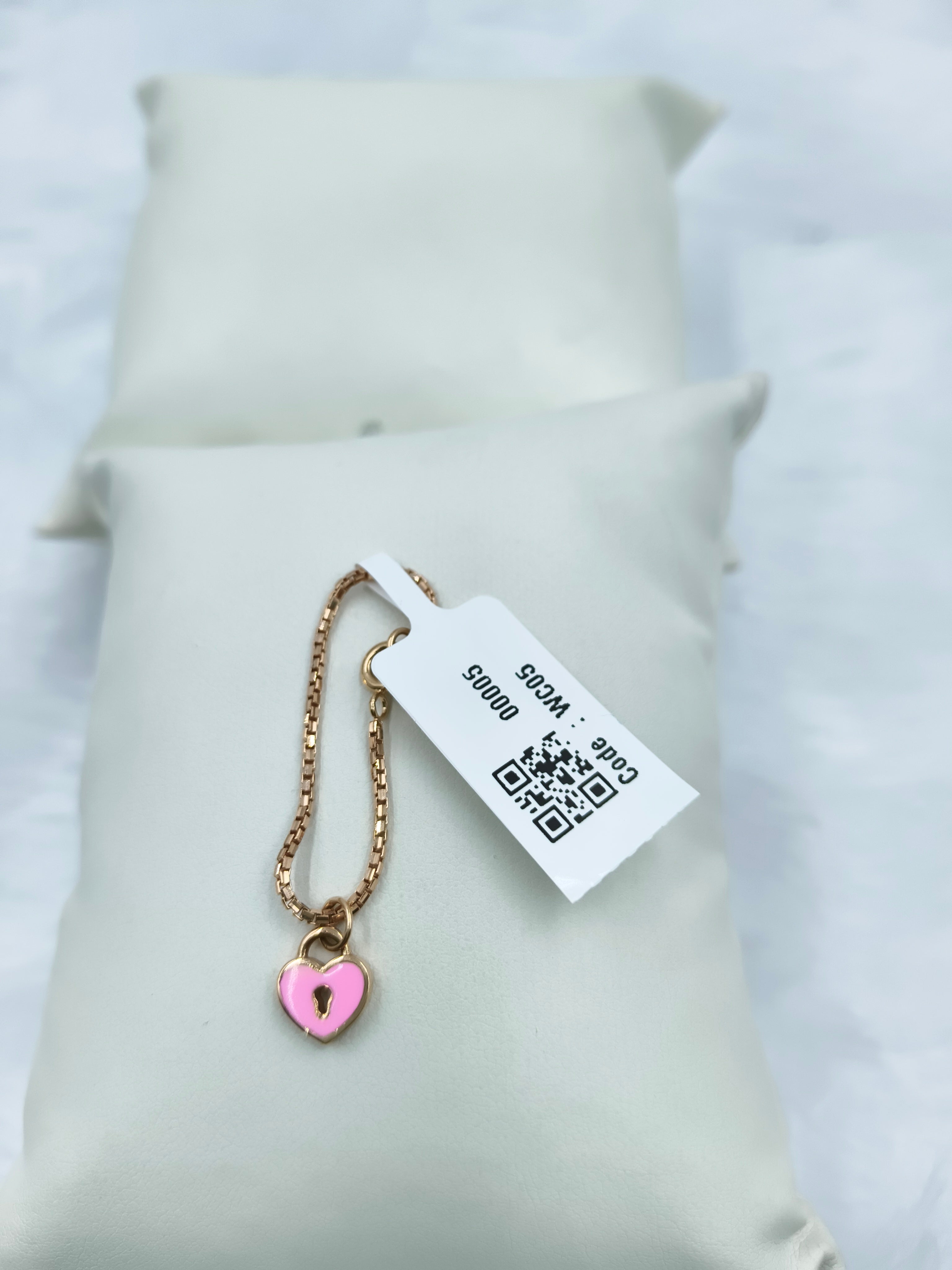 Love Locked Watch Charm 1.64 Grams, 18KT Gold