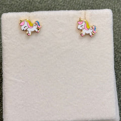 Unicorn Studs 1.91 Grams, 18KT Gold