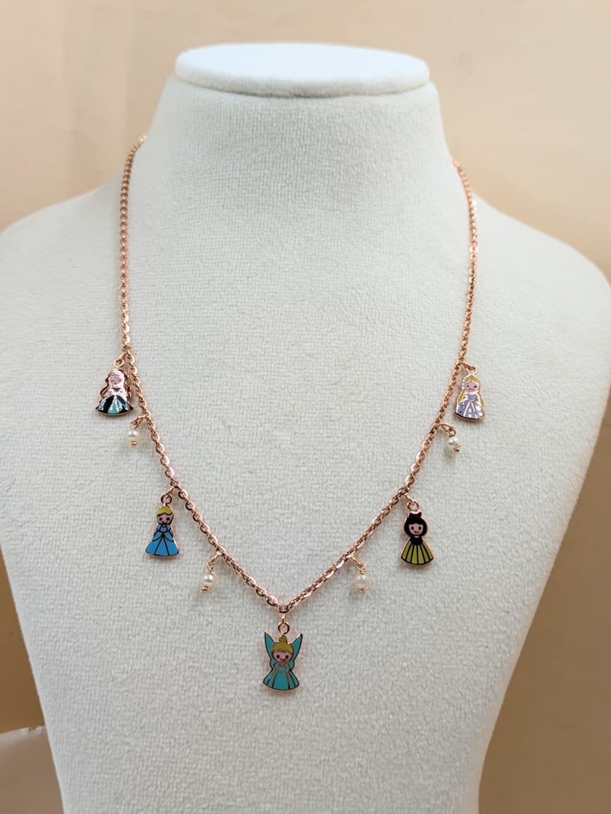 Fairy Tale Princess Necklace for Kids  6.3 Grams 18KT Gold