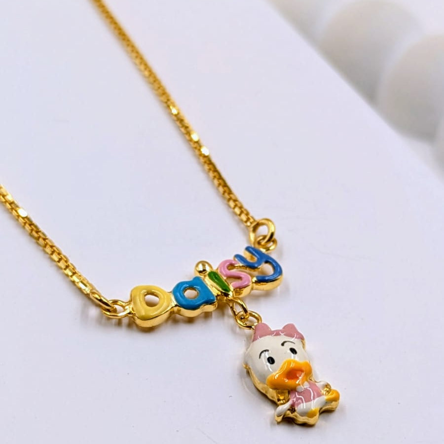 Daisy & Her Little Quack – The Cutest Name Necklace 4.23 Grams, 18KT Gold