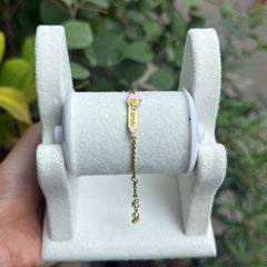 Twinkle Name Charm Bracelet, 3.1 grams, 18kt gold