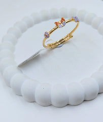 Lavender Whispers Charm Kada ,18 kt Gold 4.745 Grams