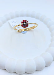 Captain America Shield Charm Kada for Boys 18kt Gold 4.86 grams per piece