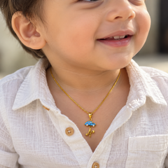 Car Charm Necklace with Initial Pendant 6 grams | 18kt gold