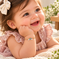 Rainbow Kada for Baby Girls - 3.515 grams | 18kt gold