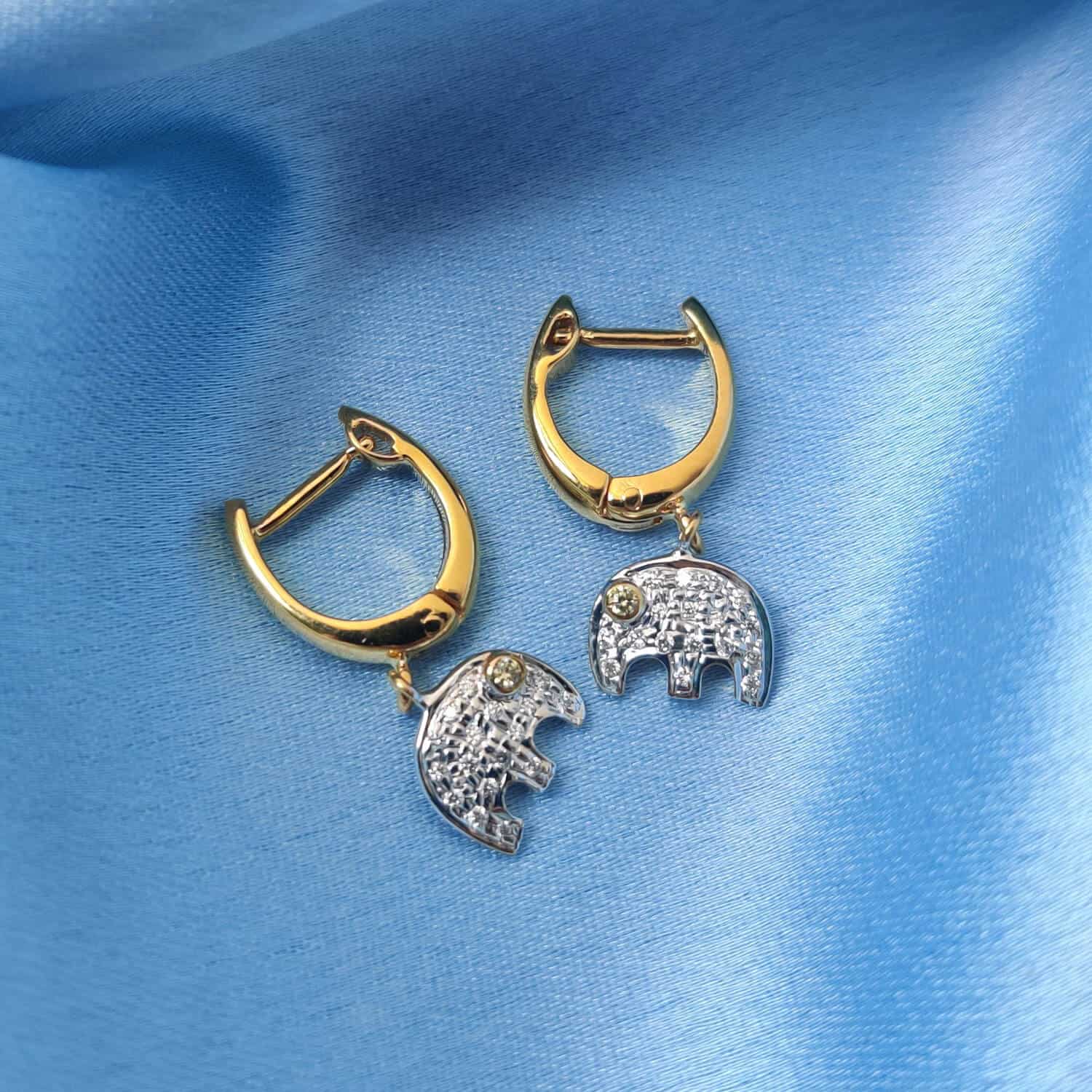 Elephant Loop Earrings